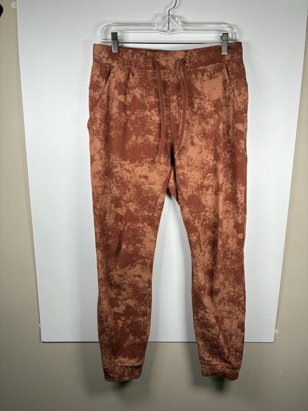 Lululemon City Sweat Jogger 29” M Terracotta Astral Print French Terry Rust Tan